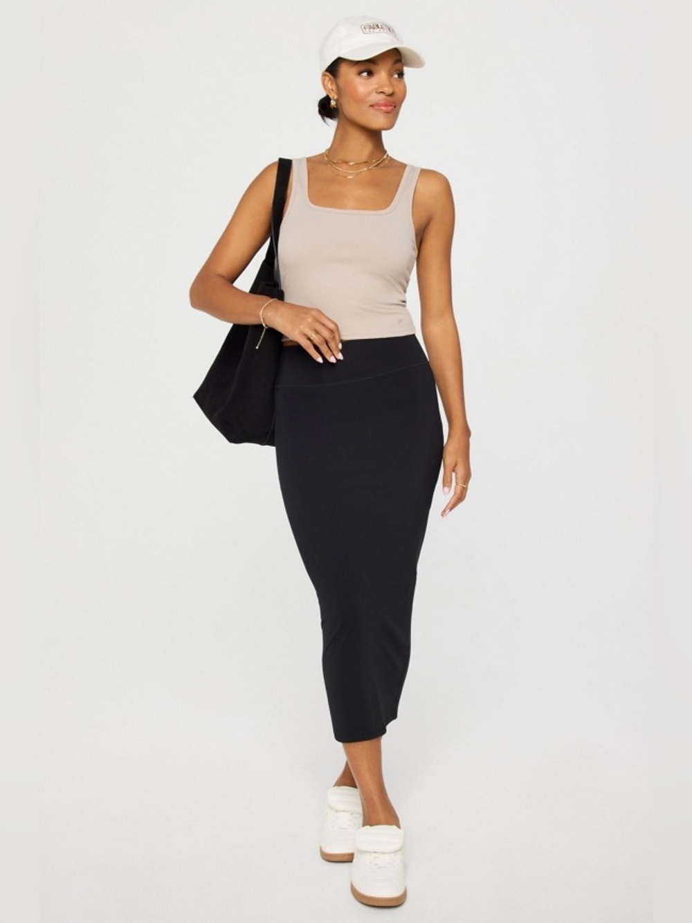 New Without Tags Fabletics PureLuxe Midi Skirt in Black Size XS $69.95